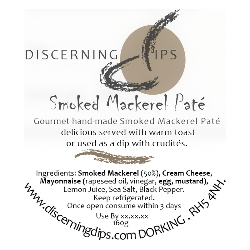 Smoked Mackerel Paté product label
